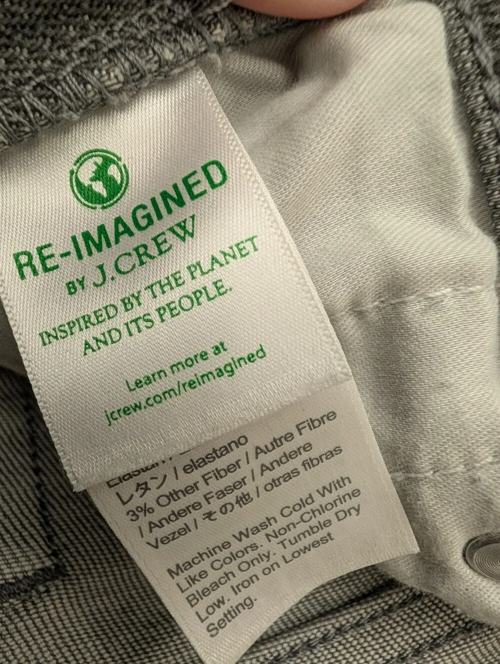 J. Crew Re-Imagined Women's Straight Leg Jeans Light Gray Wash Sz 26